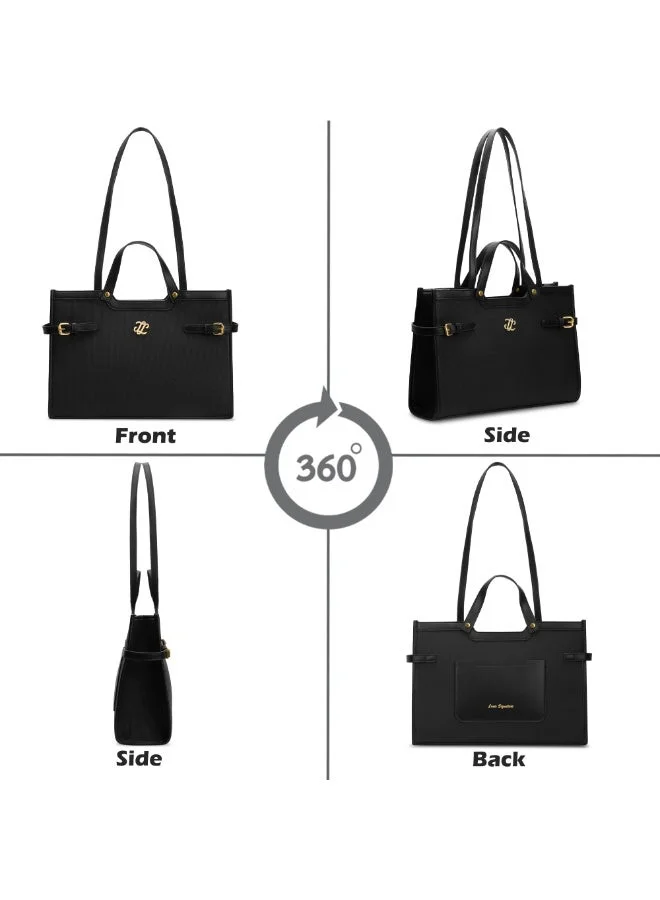 Lavie  Signature Canva Dual Carry (Black) for Women | Best Price UAE